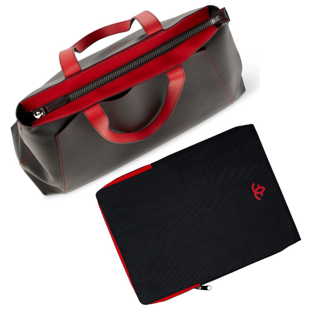 Rouge Noir Tote With Laptop Sleeve